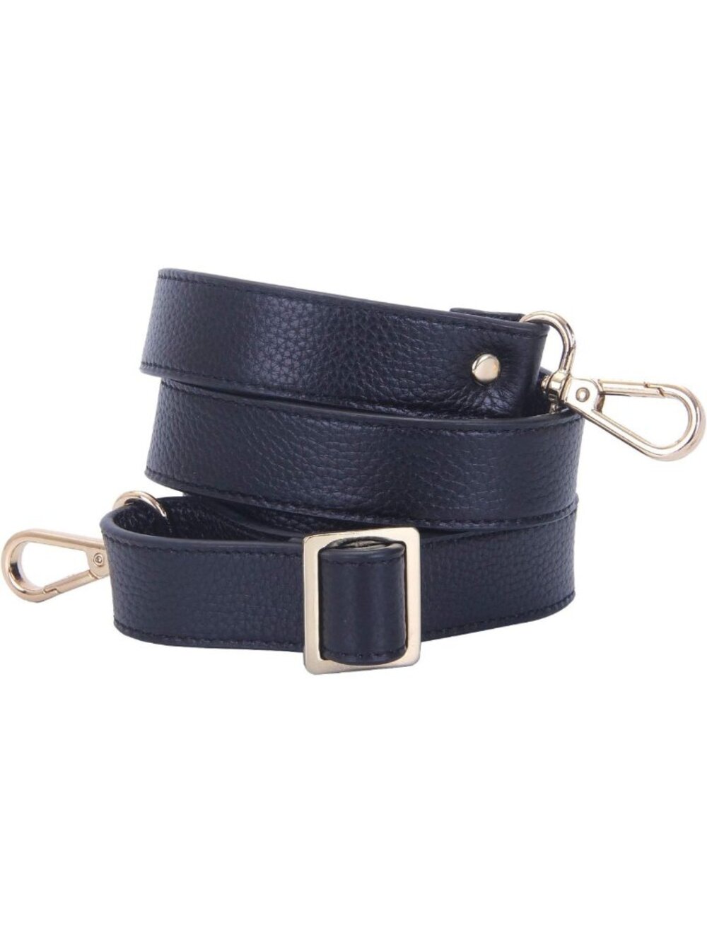 Stylish Full Grain Leather Crossbody Bag with Adjustable Strap & Gold Accents